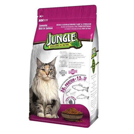 Jungle Sterilesed Somonlu Kısır Kedi Maması 500 Gr
