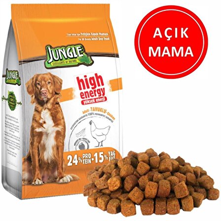 Jungle High Energy Tavuklu Köpek Maması 1 kg AÇIK