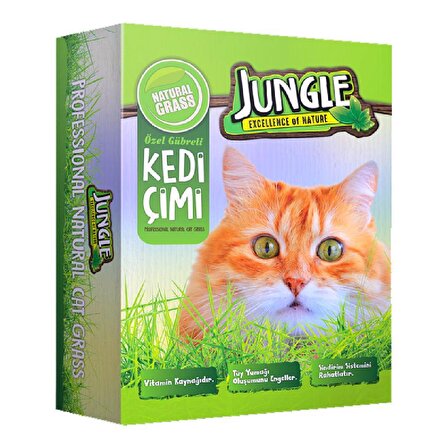 Jungle Kedi Çimi Kutulu (Fileli)