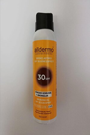 Alldermo Bronzlaştırıcı Güneş Spreyi SPF30 150 ml