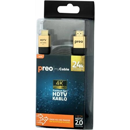 Preo PREO MC25 HDMI 2.0 Versiyon Premium HDMI Kablo 2m