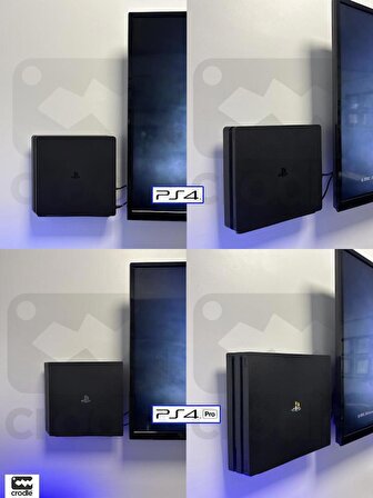 Playstation 4 Duvar Standı Yerden Tasarruf Rahat Hava Akışı Gaming Aksesuar Konsol Tutacağı