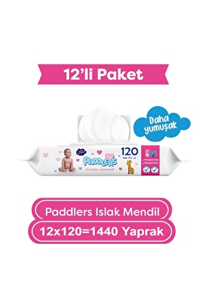 Paddlers Islak Mendil 120 x 12 li Koli(1440Yaprak)