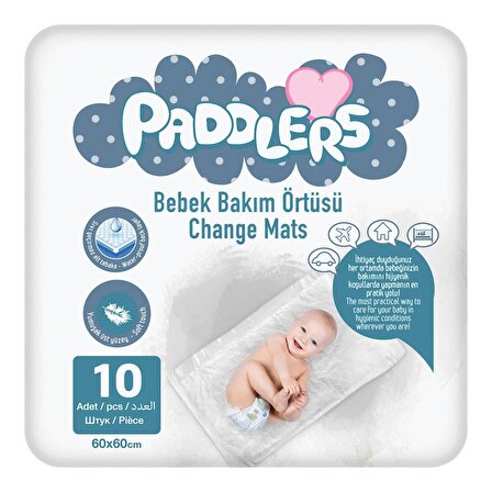 Paddlers 8x10 80 Adet Bebek Bakım Örtüsü (60X60 Boyutunda)