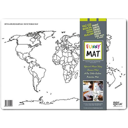 Funny Mat Dünya Dilsiz Haritası 1014