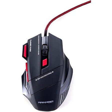Polosmart PGM07 Gaming Mouse + Mouse Pad Kırmızı