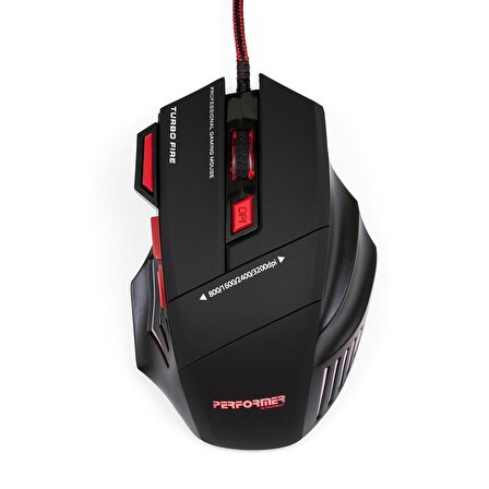 Polosmart PGM07 Gaming Mouse + Mouse Pad Kırmızı