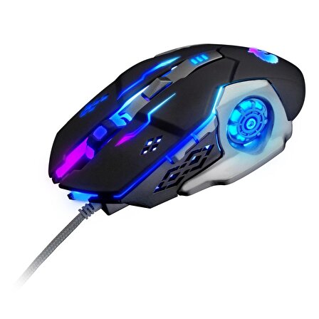 Polosmart PGM03 LED Işıklı Oyuncu Mouse + Mousepad Mavi