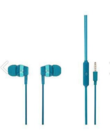 MF Product Acoustic 0092 Mikrofonlu Kablolu Kulakiçi Kulaklık Mavi