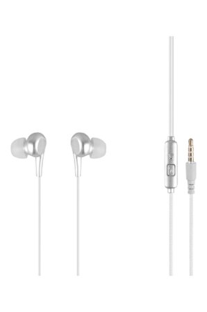 MF Product Acoustic 0093 Mikrofonlu Kablolu Kulakiçi Kulaklık Beyaz