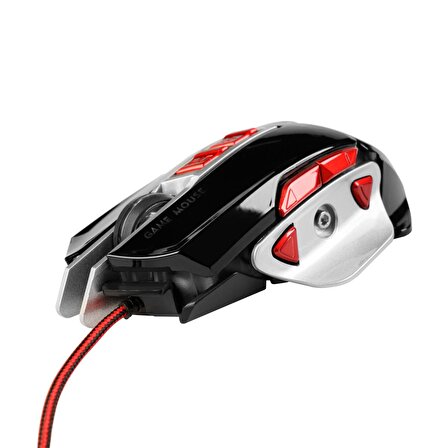 MF Product 0121 Kablolu Rgb Gaming Mouse Siyah-Kırmızı