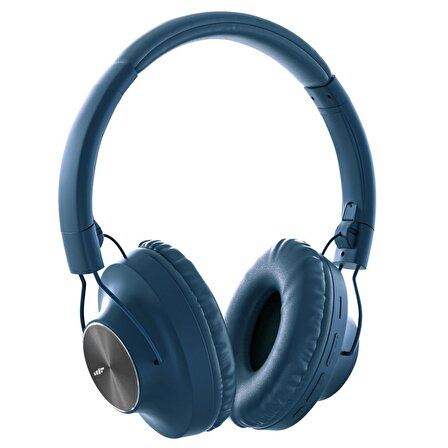 MF Product Acoustic 0129 Mikrofonlu Kulaküstü Kablosuz Bluetooth Kulaklık Açık Mavi