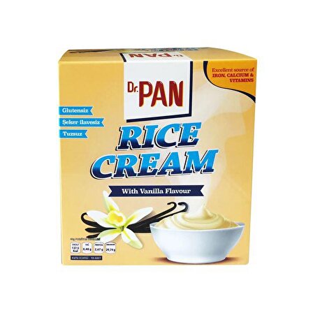 Dr.Pan 2'li Pirinç Kreması 400g 2 Adet Rice Cream - Çilek ve Vanilya Aromalı