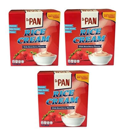 Dr Pan Rice Cream Çilekli 400 gr 3 Adet