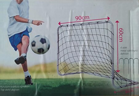 Hedyex Metal Minyatür Futbol Kalesi 60cm x 90cm 3-Athlon T136