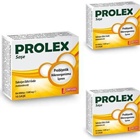 LedaPharma Prolex 10 Saşe Probiyotik 3 Adet