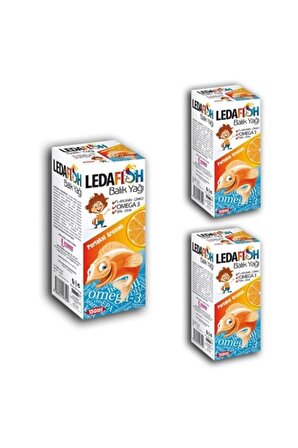 LedaPharma Ledafish Balık Yağı Portakal Aromalı 150 ml 3 Adet