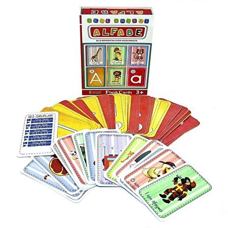 Alfabe Flash Cards Türkçe Flash Kartlar Orijinal Ürün