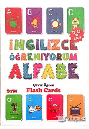 İngilizce Öğreniyorum Alfabe Flash Cards - Eğitici Zeka Kartlar