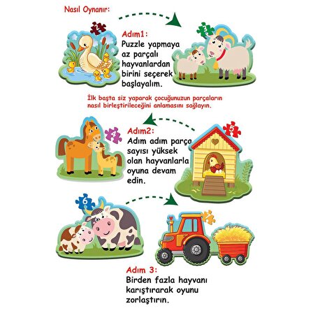 Baby Puzzle Çiftlik Hayvanları Lisanslı Ürün