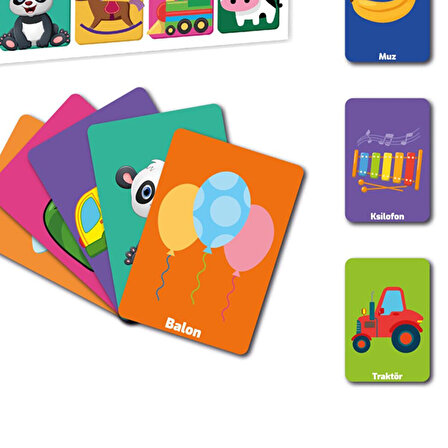 Dıy Toy Eğitici Kartlar 12-24 Ay Erken Eğitim Zeka Kartı