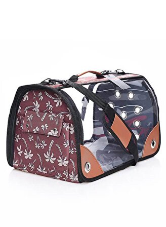 Lepus Fly Bag Şeffaf Cepli Kedi Ve Köpek İçin Seyahat Çantası (Large)