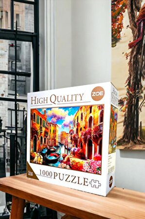 Lisanslı Venedik 1000 Parça High Quality Puzzle Yetişkin Ve Çocuklar Için Eğitici Oyuncak Yapboz