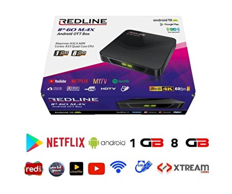 Redline IP-60 Max Android 10 TV Box Media Player