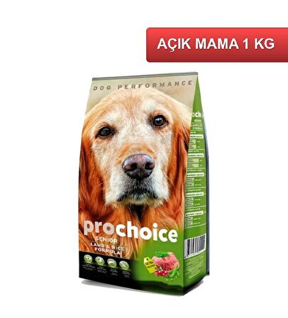 ProChoice Senior Lamb Rice Kuzu Etli Yaşlı Köpek Maması 1  Kg AÇIK
