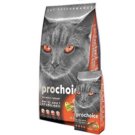 ProChoice Pro 33 Sterilised Somon Karides Kısır Kedi Mama 2 Kg