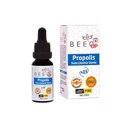 Bee'o Up Propolis Suda Çözünebilir Damla %15 20 ML