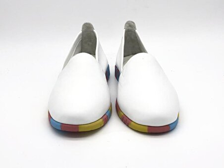 Beyaz Deri Comfort Kadın Ayakkabı