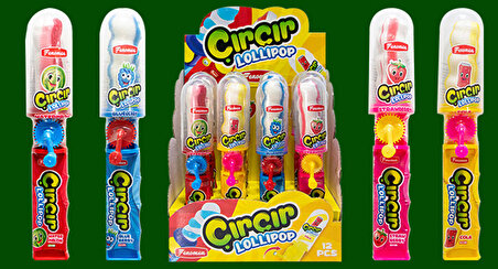 Çırçır Lollipop Şeker 1 Kutu ( 12 Adet ) Karışık Lezzetlerde 23 gr