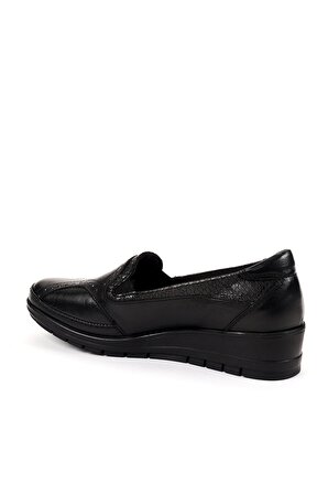 Forelli MIMOZA-H Comfort Kadın Deri Ayakkabı Siyah
