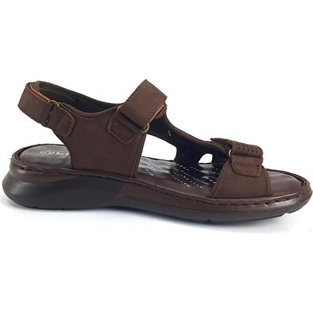 Forelli BRUCE 40526-G Kahve Erkek Yazlık Deri Comfort Sandalet