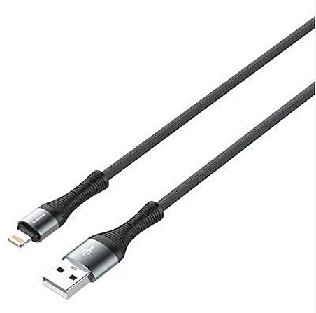 Sword Sw-a211 2m 2.4a IOS Cable Hızlı Sarj Koyu Gri