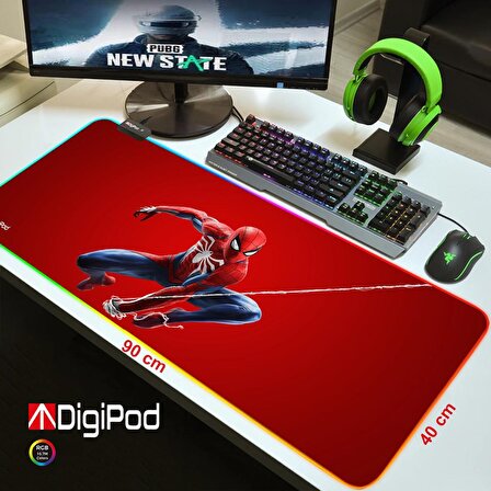 Digipod RGB Gaming Mousepad Oyuncu Mouse pad 90X40 XXL Büyük Oyuncu Mouse Pad Kaymaz Taban  4mm Kalı