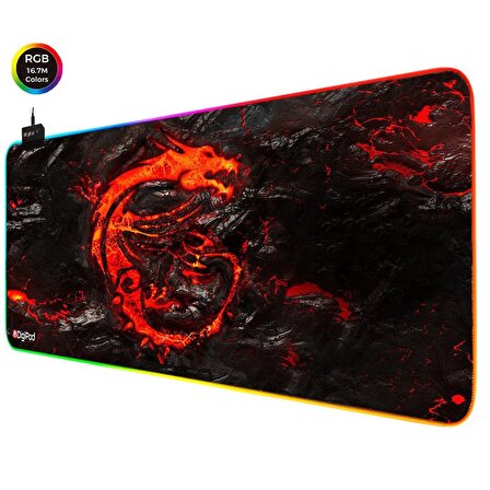 Digipod RGB Gaming Mousepad RGB Oyuncu MousePad 70x30 XL RGB Oyuncu Mousepad Kaymaz Taban 4mm