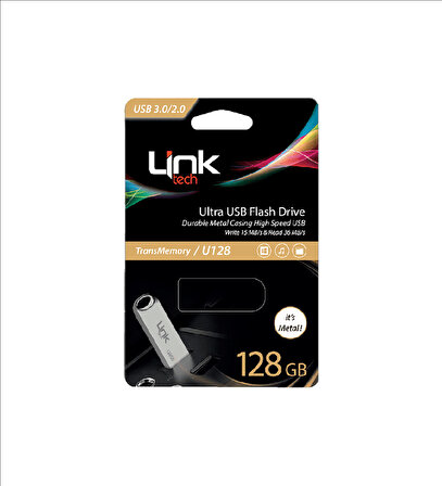 Linktech U128 Ultra 128GB Metal USB Bellek - USB Flash Drive