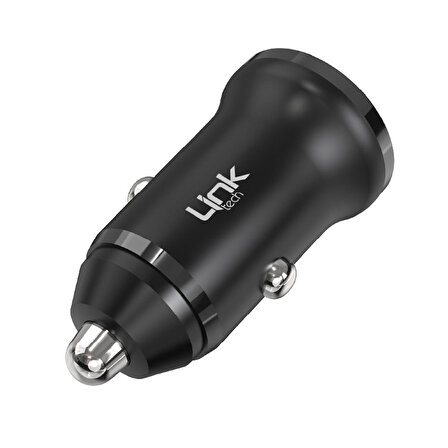 Linktech C484e 20W PD Type-C + USB Araç İçi Şarj Adaptörü (Başlık) Siyah