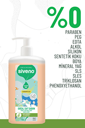 Siveno %100 Doğal Sıvı Kastil Sabun Zeytinyağlı Yoğun Nemlendirici Arındırıcı Bitkisel Vegan 1000 ml