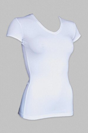 Malabadi 145 Kadın Modal V Yaka T-shirt & Body