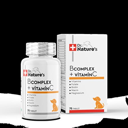 Drnatures DOG B COMPLEX + VIT C Köpeklerde Bkomplex vitamini besin takviyesi  (75 TABLET)