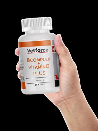 VETFORCE B COMPLEX +VİTAMİN C 300 TABLET(Köpeklerde B ve C vitamini kaynağı)