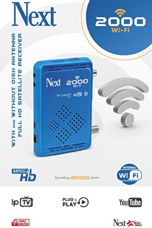 Next 2000 Wifi Çanaklı - Çanaksız Dahili Wi-Fi Full HD Uydu Alıcı