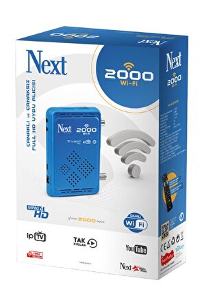 Next 2000 Wifi Çanaklı - Çanaksız Dahili Wi-Fi Full HD Uydu Alıcı