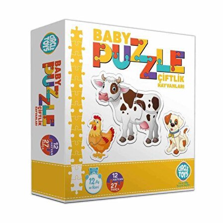Circle Toys Hayvanlar 27 Parça Çocuk Puzzle