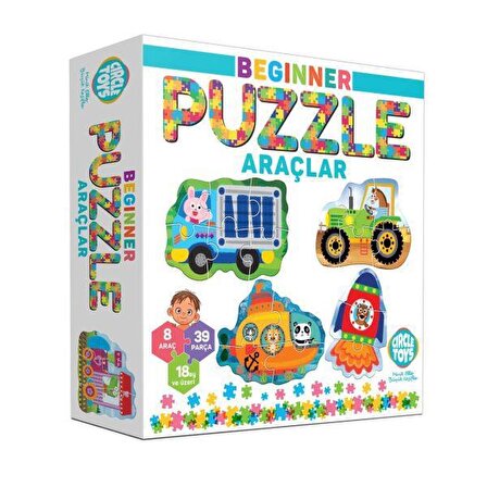 Circle Toys Taşıtlar 39 Parça Çocuk Puzzle