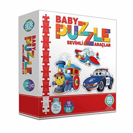 Circle Toys Taşıtlar 24 Parça Çocuk Puzzle