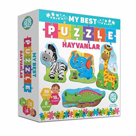 Circle Toys Hayvanlar 39 Parça Çocuk Puzzle